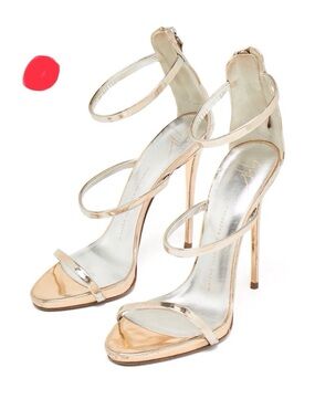 Giuseppe Zanotti Metallic Gold Strappy High Heel Sandals